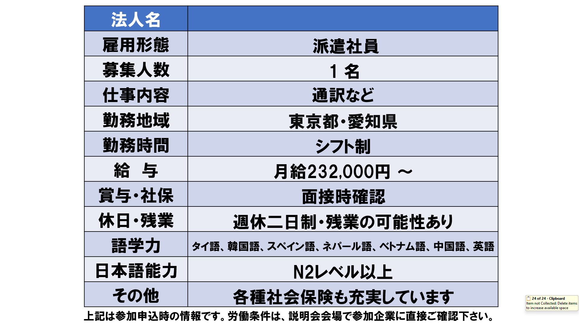 仕事、バイト、正社員